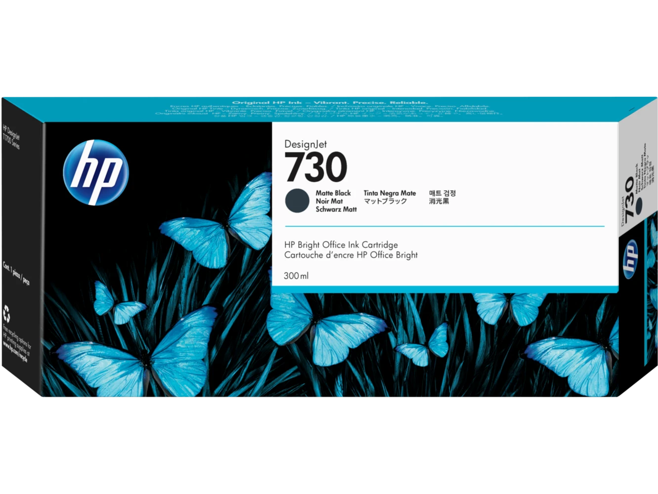 טונר או דיו HP מילוי HP 730 שחור-מ P2V71A T1700 300ml | P2V71A