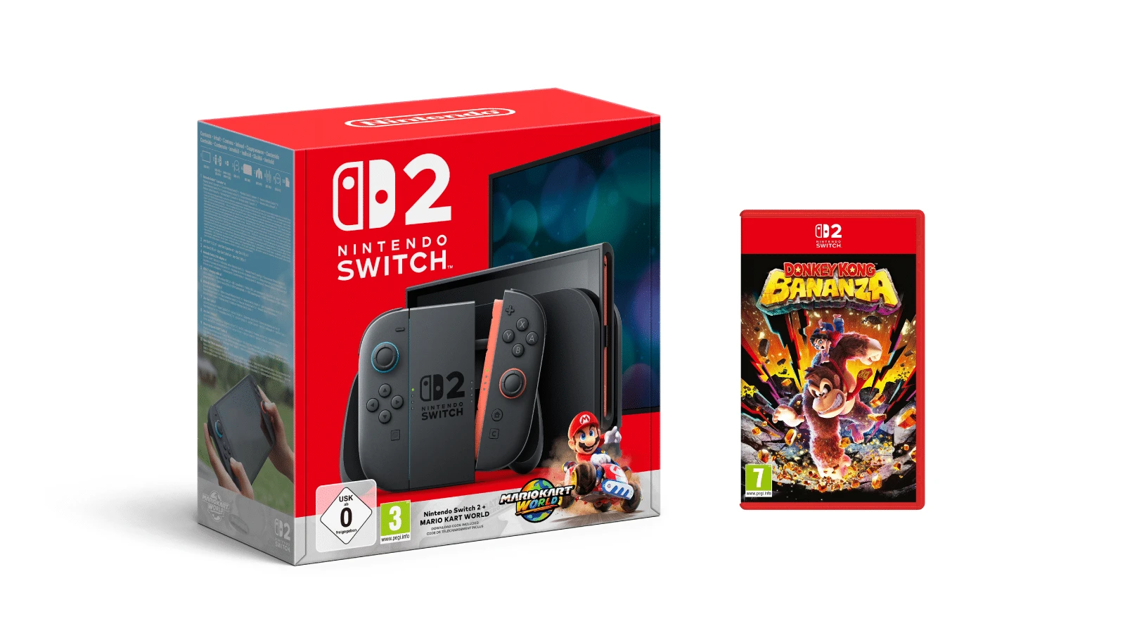 אביזר גיימינג Nintendo מארז Nintendo Switch 2 עם Mario Kart World + משחק Donkey Kong Bananza במתנה! / 45496321529 | 45496321529