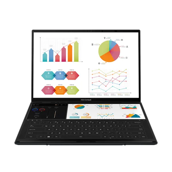 מחשב נייד אסוס ASUS Zenbook Duo OLED/UX8406MA-14/3K OLED/Touch/Ultra 7 155H/32GB DDR5/1TB M.2 SSD/Win11 Home/Gray/3YOS | UX8406MA-PZ259W