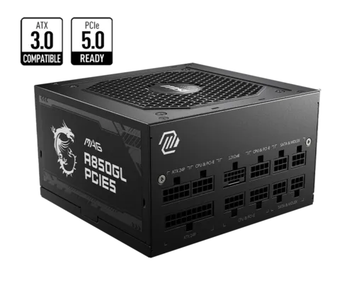 מטען או ספק כוח MSI MSI MAG A850GL PCIE5 PCIE5 80+ GOLD | 4711377084253