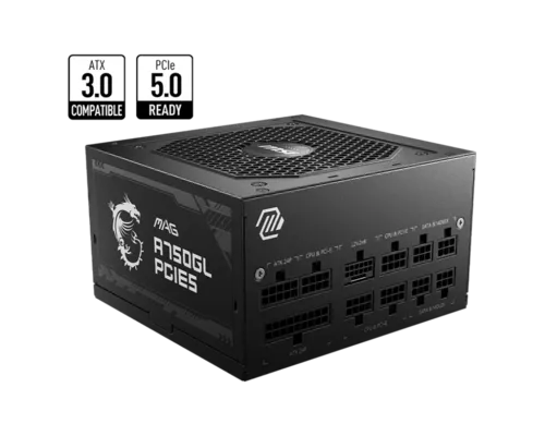 מטען או ספק כוח MSI MSI MAG A750GL PCIE5 750W 80+ GOLD | 4711377084284