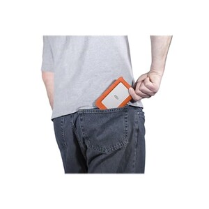 LaCie Rugged Mini 2TB כונן קשיח חיצוני נייד HDD - תואם USB 3.0/ 2.0, כונן מעבורת עמיד בפני אבק, עמיד בפני גשם, עבור Mac ומחשבי PC (LAC9000298), כתום