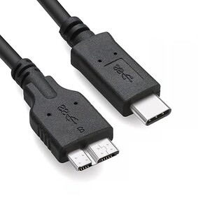 כבל כונן קשיח חיצוני 3FT ל-USB C עבור Western Digital WD My Passport, Seagate, Toshiba Canvio, LaCie וכו'', תואם לאייפון 15, PC, Mac, Samsung, LG, Moto, Pixel ומכשירי USB-C אחרים