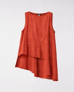 TOP IN HERRINGBONE FABRIC