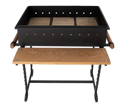 black-metal-barbecue-grill