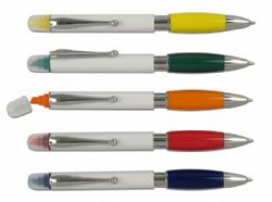 עט עם מרקר צבעוני בלחצן,עטים ומרקרים,מרקר עט