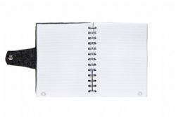 מחברת A5 מכרית בד קנבס ממוחזר וסגר מתאים כמוצר פרסום, מתאים לכנסים, אירועים