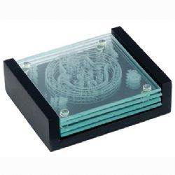 תחתיות לקפה מזכוכית בצורת חמסה