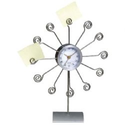 שעון לשולחן,שעון שולחני ומחזיק דפי ממו