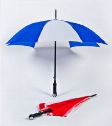 מטריה "23 עגולה עם פנס בידית, שילוב צבעים כחול-לבן