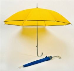 מטריה עגולה 23" (אינצ'), צבע אחיד, עם פס מחזיר אור