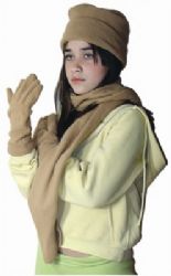 סט כפפות כובע וצעיף