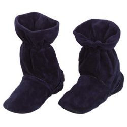 נעלי פליז פינוק עם כרית ג'ל לחימום  כחול
