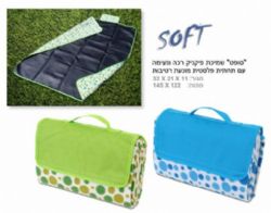 שמיכת פיקניק רכה ונעימה עם תחתית מונעת רטיבות