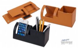 מעמד שולחני דמוי עור