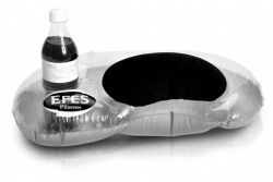 כרית מתנפחת לצוואר עם מקום לבקבוק שתיה