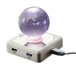 מפצל usb גלובוס עם תאורה מתחלפת קוטר 60 מ”ממתאים כמתנה, מתנה ליום הולדת, לכנסים ,אירועים