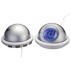 שעון דיגיטאלי מואר עם מפצל u.s.b מתאים כמתנה, מתנה ליום הולדת, לכנסים ,אירועים