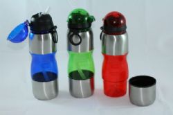 בקבוק ספורט,בקבוק מעוצב עם קשית וכוס