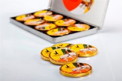 מטבעות שוקולד ממותגות,מתאים לכנסים ואירועים,שוקולד לאירועים