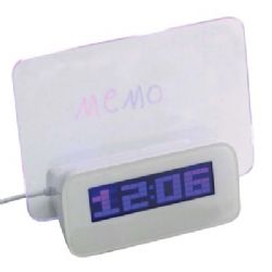 "טיזר" לוח ממו זוהר, שעון דיגיטלי ומפצל USB מתאים כמתנה, מתנה ליום הולדת, לכנסים ,אירועים