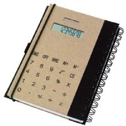 מחברת נייר ממוחזר עם מחשב סולארי 18x14 cm