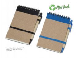 פנקס כתיבה עם עט ממוחזר,ניתן להדפיס את לוגו החברה על המוצר