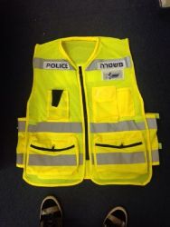 ווסט ביטחון צהוב עם כיסים,ווסט תקני לארועי קהל גדולים