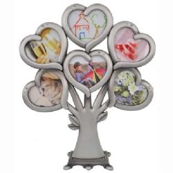 עץ משפחה 6 מסגרות לתמונות -לבבות