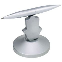 מעמד חמסה מוכסף עם עט מסתובב על בסיס עגול כמוצר פרסומי,, מתאים לאירועים, כנסים, ועידות, מוצר קד"מ