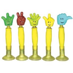 עט לפרסום, כנס, עט עם לוגו  -עט כף יד ראש קפיץ בסיס נצמד