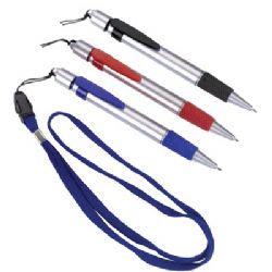 עט לפרסום, כנס, עט עם לוגו  -עט סטריפ מגנט עם שרוך לצוואר