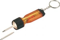 מחזיק מפתחות עם פנס ושני מברגים