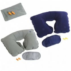 ערכת נסיעות משולבת (כרית מתנפחת, כיסוי לעיניים ואט