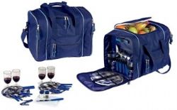 צידנית נשיאה עם כלים ל-4 סועדים, בד קורדורה, 54 ס"