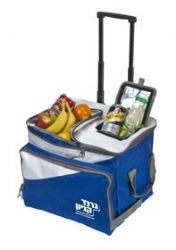 צידנית גדולה עם גלגלים, נפח 37 ליטר, פתח עליון