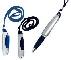 עט כדורי, חוט תליה, עט נשלף ממחזיק העט ונפתח בישור מתאים לאירועים, כנסים, ועידות, מוצר קד"מ