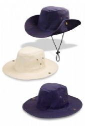 כובע רחב שולייםעם תיקתקים ושרוך מתכוונן