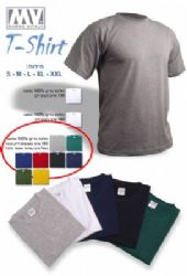 חולצת טריקו 100 אחוז כותנה 160 גרם במבחר צבעים