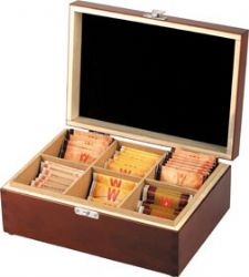 קופסא מעץ מהודרת עם חלוקה ל-6 תאים 23.5X16.5X9 ס"מ