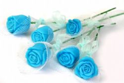 סבון פרח תכלת מתנה לכל אירוע,כנס  ניתן להוסיף לוגו