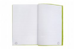 מחברת עם פרפרוציה מכריכת בד קנבס ממוחזר מתאים כמוצר פרסום, מתאים לכנסים, אירועים