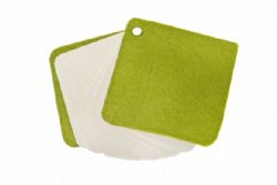 קוביית נייר עם בורג בכריכת בד קנבס ממוחזר מתאים כמוצר פרסום, מתאים לכנסים, אירועים