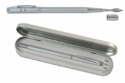 עט לפרסום, כנס, עט עם לוגו  -ארבע באחד עט + אנטנה + פנס לד + סמן לייזר באריזת פח וסוללות חלופיות