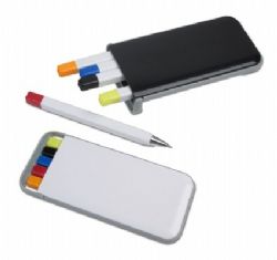 סט 3 עטים ושני מרקרים במארז,מארז עטים,מרקר