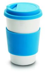 כוס פורצלן עם חבק סיליקון