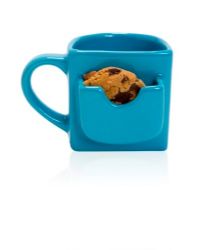 כוס פורצלן עם מקום לעוגיה