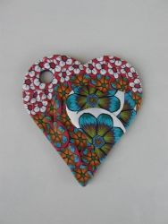 מחזיק מפתחות לב עשוי פימו