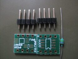 PCB Adapter. SOP8/TSSOP8/MSOP8 convert